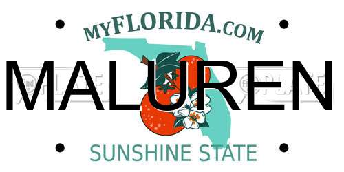 MALUREN Florida License Plate