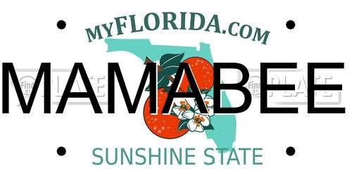 MAMABEE Florida License Plate