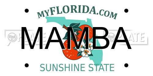 MAMBA Florida License Plate