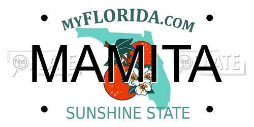 MAMITA Florida License Plate