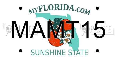MAMT15 Florida License Plate