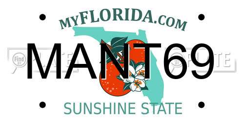 MANT69 Florida License Plate