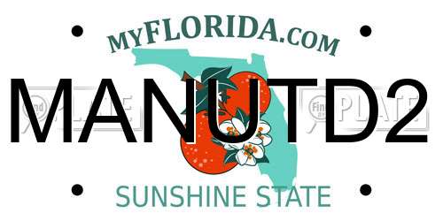 MANUTD2 Florida License Plate