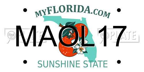 MAOL17 Florida License Plate