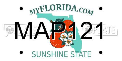 MAP121 Florida License Plate
