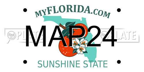 MAP24 Florida License Plate