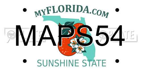 MAPS54 Florida License Plate