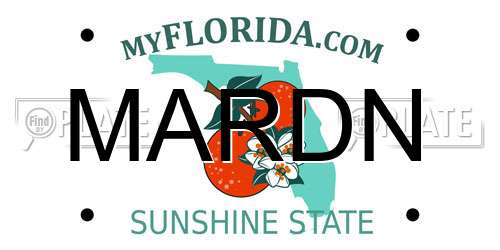 MARDN Florida License Plate