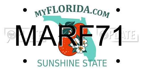 MARF71 Florida License Plate
