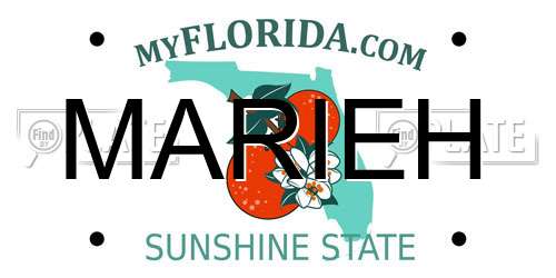 MARIEH Florida License Plate