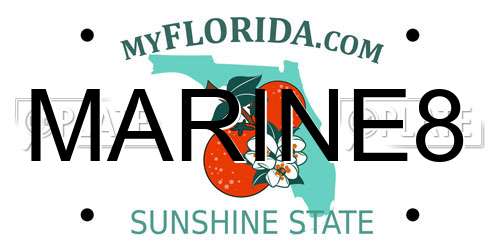 MARINE8 Florida License Plate