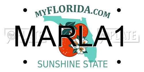 MARLA1 Florida License Plate