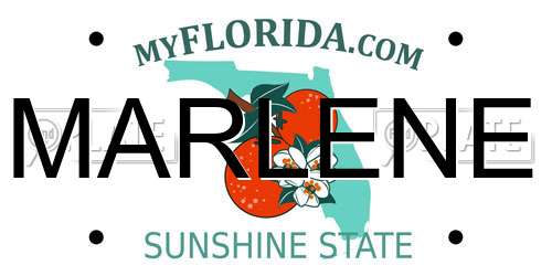 MARLENE Florida License Plate
