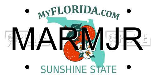 MARMJR Florida License Plate