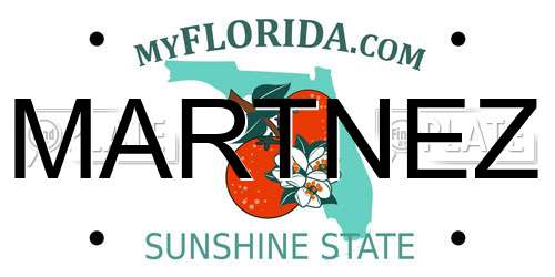 MARTNEZ Florida License Plate