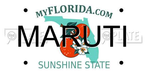 MARUTI Florida License Plate