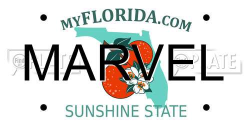 MARVEL Florida License Plate