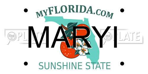 MARYI Florida License Plate