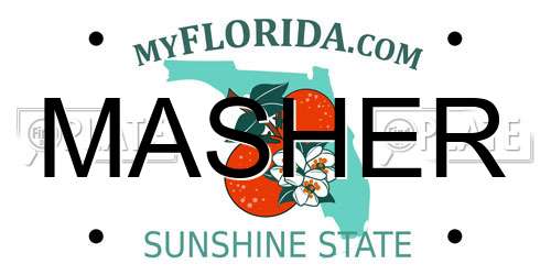 MASHER Florida License Plate