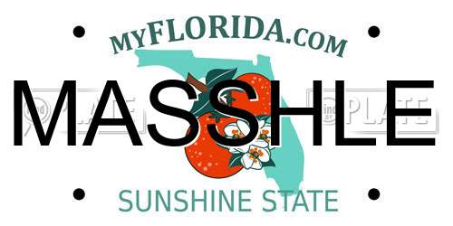 MASSHLE Florida License Plate