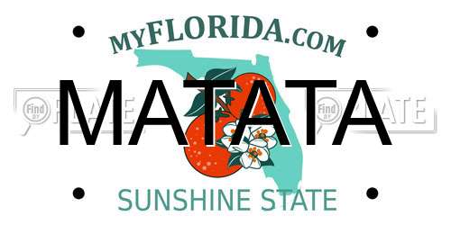 MATATA Florida License Plate