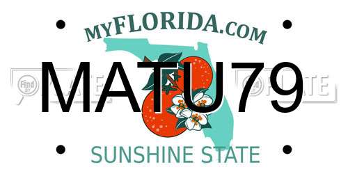 MATU79 Florida License Plate
