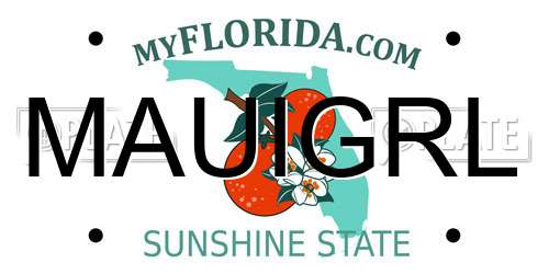 MAUIGRL Florida License Plate