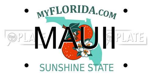 MAUII Florida License Plate