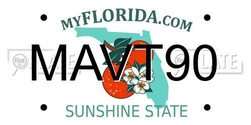 MAVT90 Florida License Plate