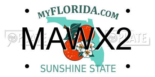 MAWX2 Florida License Plate