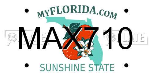 MAX710 Florida License Plate
