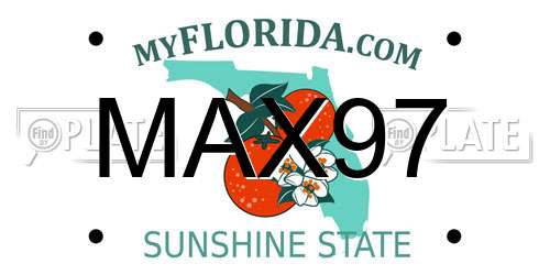MAX97 Florida License Plate