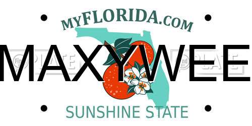 MAXYWEE Florida License Plate