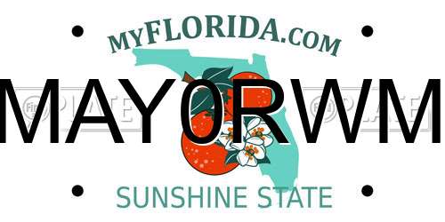 MAY0RWM Florida License Plate