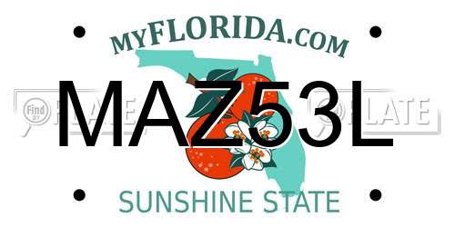 MAZ53L Florida License Plate