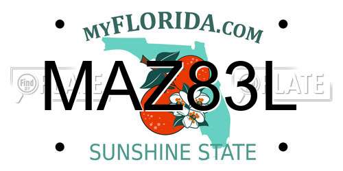 MAZ83L Florida License Plate
