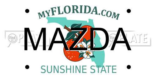 MAZDA Florida License Plate