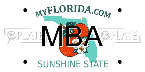 MBA Florida License Plate