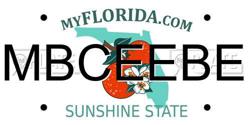 MBCEEBE Florida License Plate