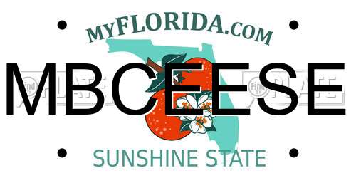 MBCEESE Florida License Plate