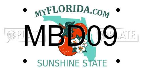 MBD09 Florida License Plate