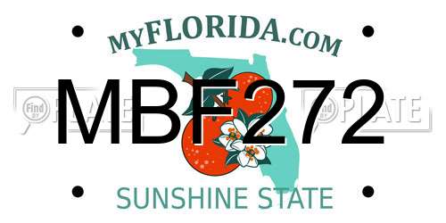 MBF272 Florida License Plate