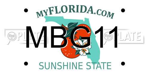 MBG11 Florida License Plate