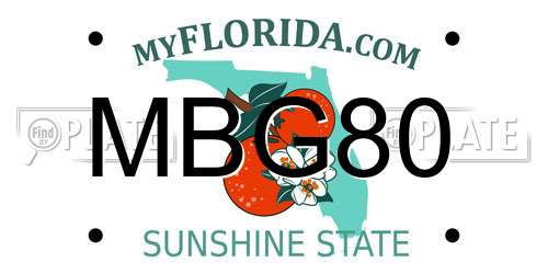 MBG80 Florida License Plate