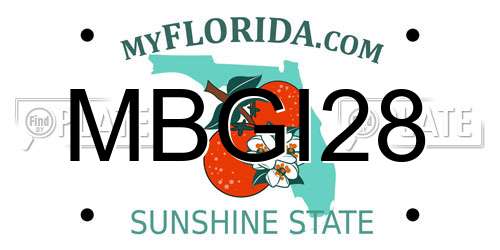 MBGI28 Florida License Plate