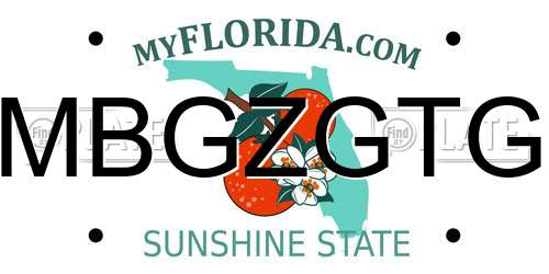MBGZGTG Florida License Plate