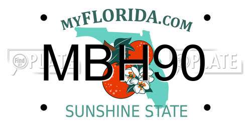 MBH90 Florida License Plate