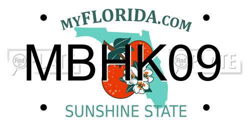 MBHK09 Florida License Plate