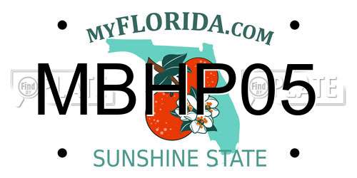 MBHP05 Florida License Plate