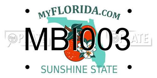 MBI003 Florida License Plate